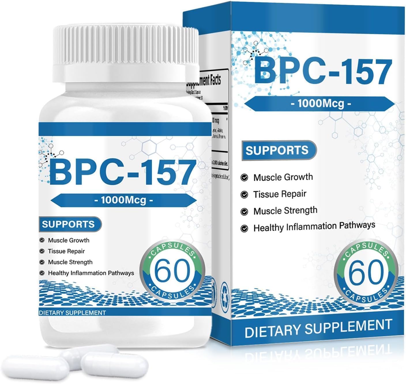 bpc-157，Supports Muscle Growth，Tissue Repair，Strength，60 Count