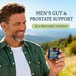 Probiotics for Men | Gut Health & Prostate Support | 50 Billion CFU with 15 Probiotic Strains | With Lycopene for Prostate Support | Men’s Gut Health Supplements | Non-GMO | Made in Canada | 60 Ct