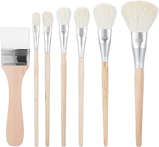 7 Stück Acrylpinsel, Ziegenhaar Pinsel Mit Holzgriff, Künstlerpinsel-Set