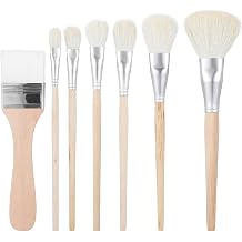 7 Pcs Mop Brush for Acrylic Painting, Goat Hair Blending Brush for Painting