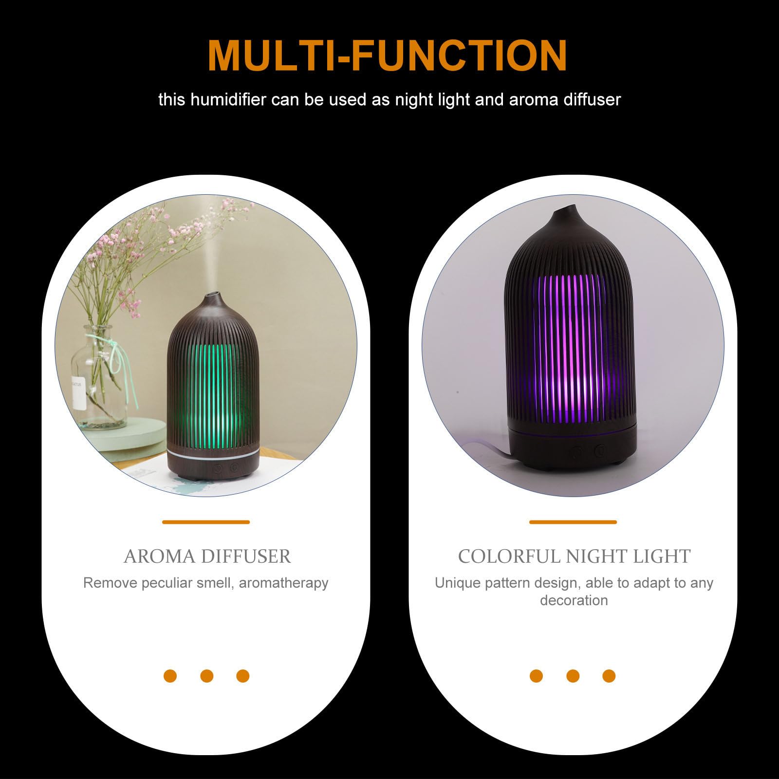 Humidificador Mini 5v de Aromaterapia Negro, Difusor de Aire