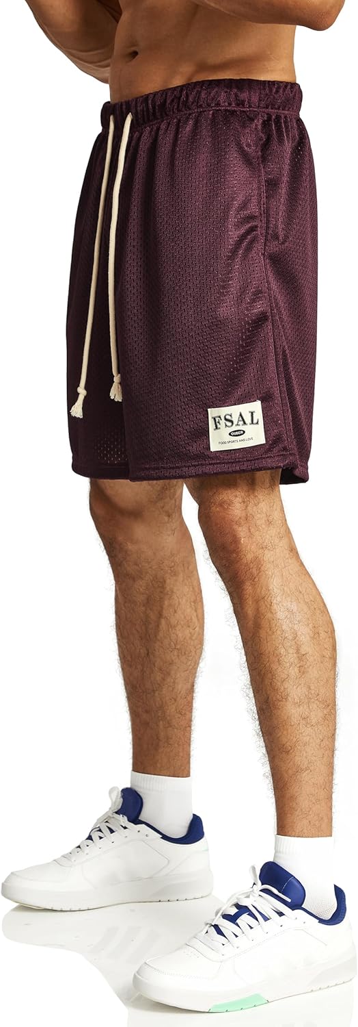 Ouber Men's Mesh Gym Shorts with Pockets Dry Fit Performance for Workouts Basketball Shorts - Image 4