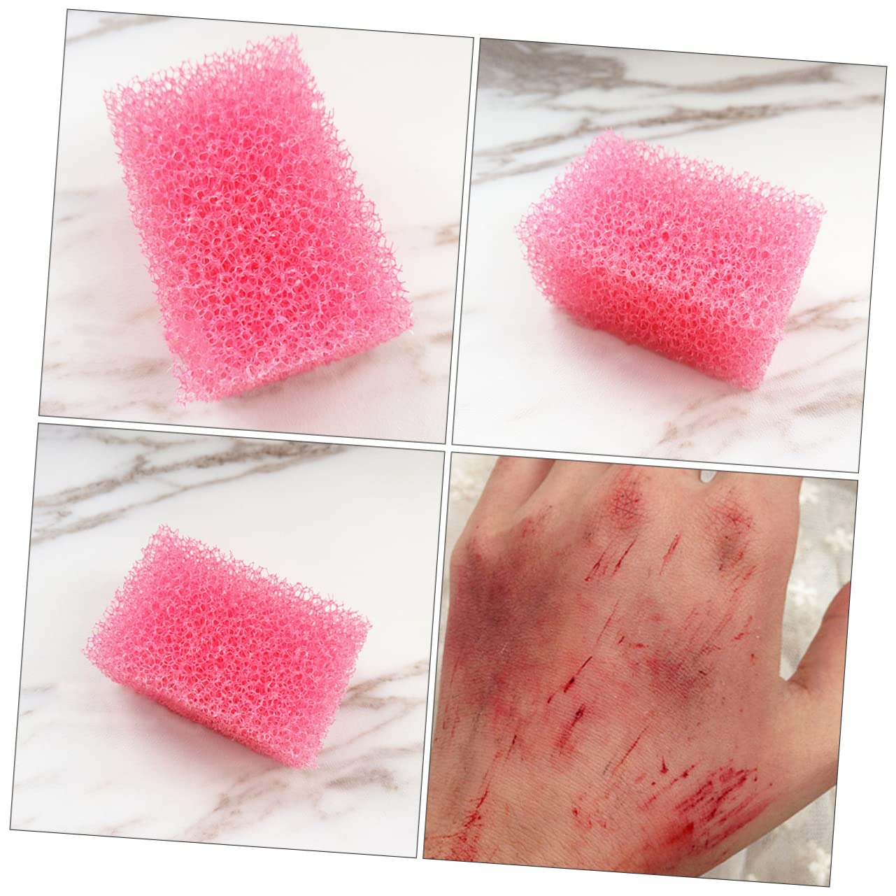 Healvian 28 Stück Teiliges Halloween Special Make Up Stipple Schwamm Hautfreundlich Realistische Narben und Wunden für Horror Zombie und Cosplay Looks