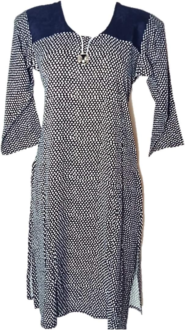 DFD Black Straight Kurti for Women