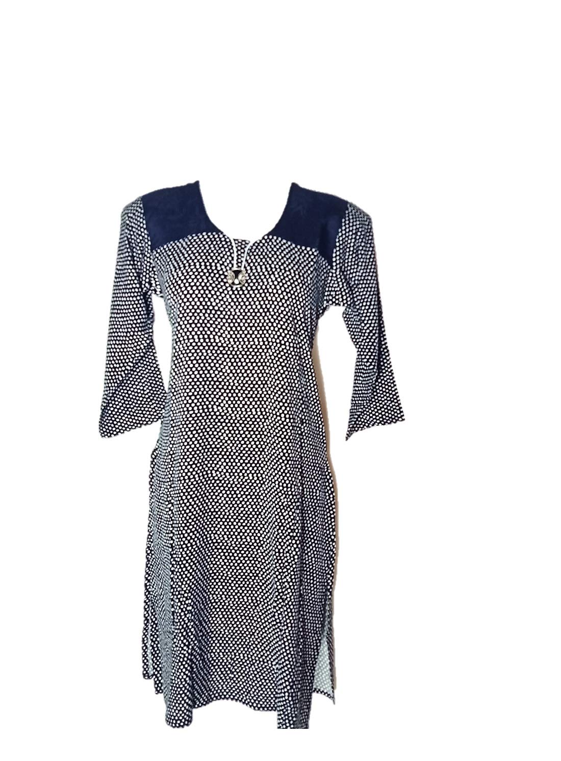 DFD Black Straight Kurti for Women