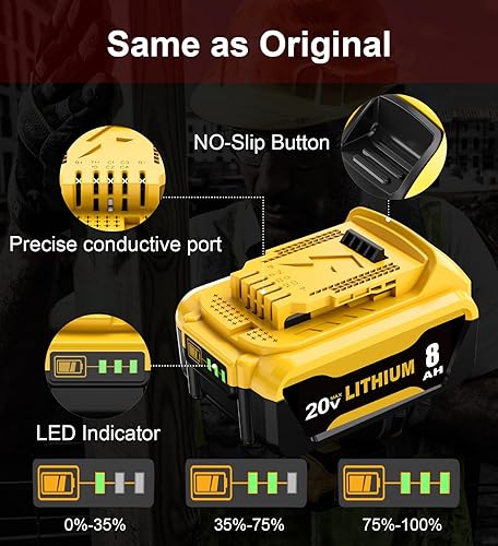 Miniatura 5 de Moticett Batería de repuesto HPB18 de 3600 mAh para Black and Decker de 18 V, batería Ni-Mh compatible con Black and Decker batería de 18 voltios