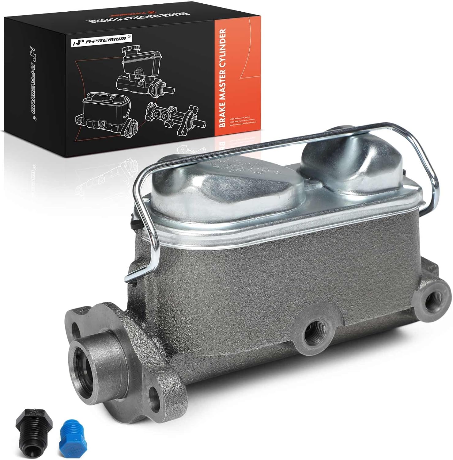 A-Premium Brake Master Cylinder with Reservoir and Cap Compatible with Ford and Mercury Vehicles - Mustang 1979-1982, Fairmont 1978-1981, Granada 1981, Thunderbird 1980-1981, Capri, Cougar, Zephyr