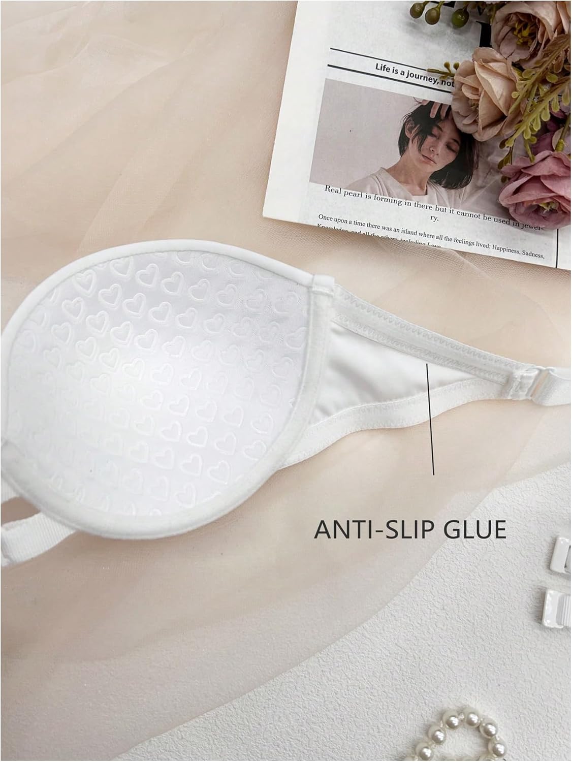 SweatyRocks Women's Strapless Bras Front Closure Padded Underwire Push Up Bra - Image 5