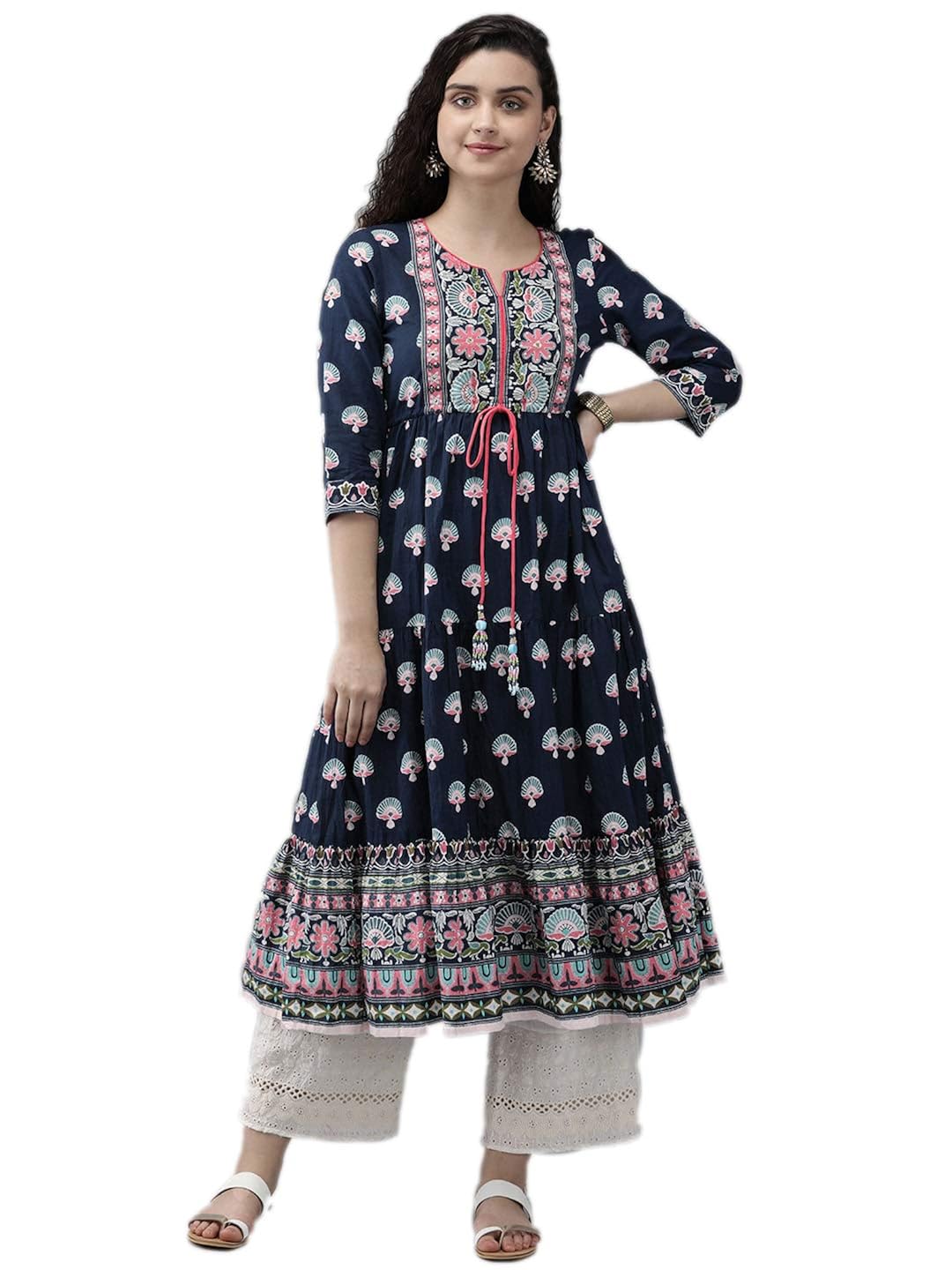 Buy Rain & Rainbow Women's Cotton Kurta at Amazon.in