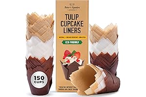 Tulip Cupcake Liners, Parchment Muffin Liners for Baking