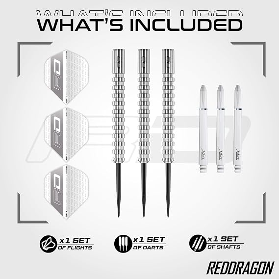 RED DRAGON Darts | Javelin Original | 85% Tungsten Darts Set | 20g - 26g