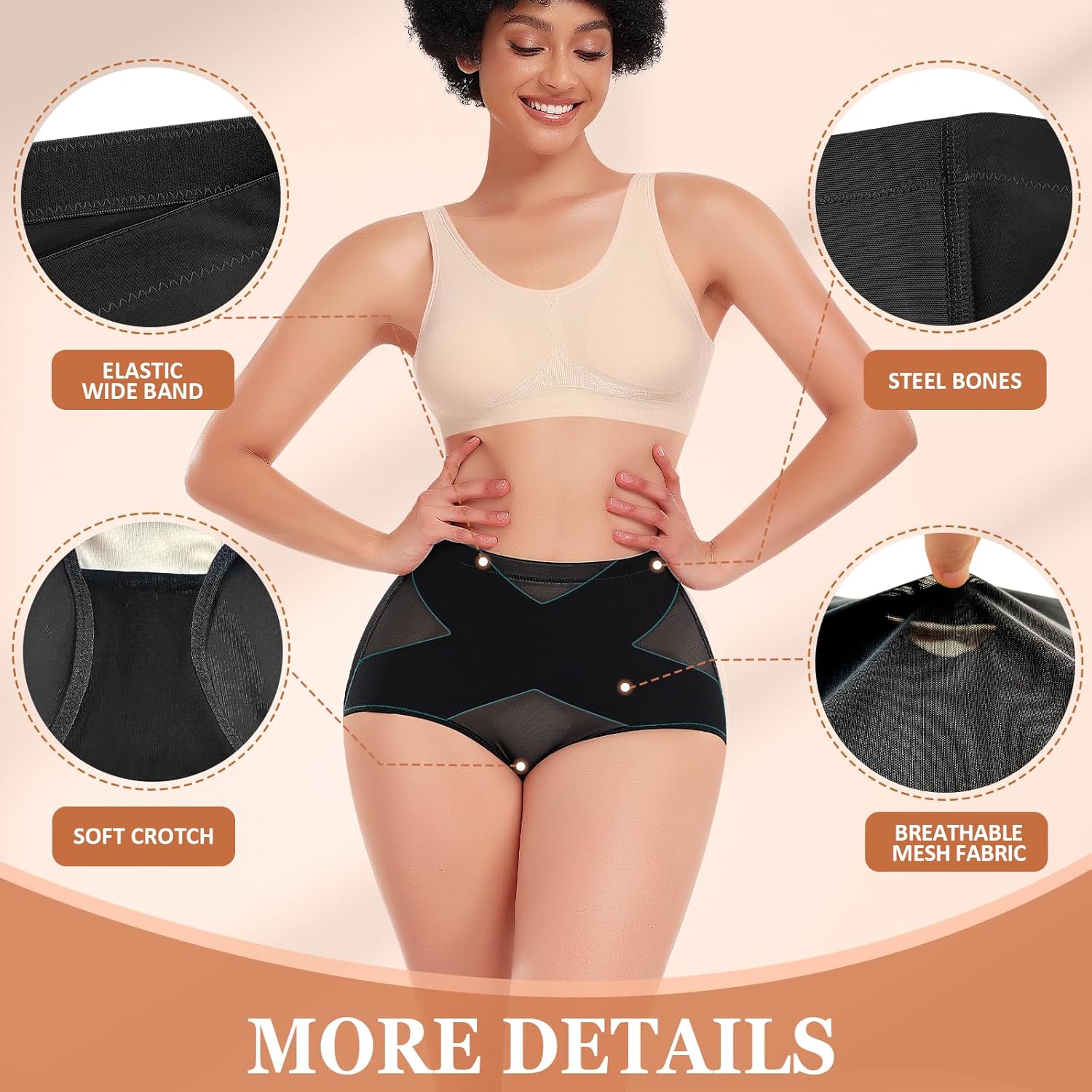 Werena Tummy Control Shapewear for Women Shaping Panties Underwear High Waisted Cincher Body Shaper Slimming Panty Girdle - Image 3