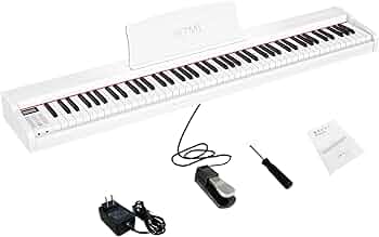 Amazon | IKTMI 電子ピアノ 88鍵盤 ペダル付き 木製 電子 ピアノ 88鍵