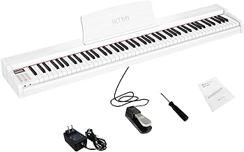 Amazon | IKTMI 電子ピアノ 88鍵盤 ペダル付き 木製 電子 ピアノ