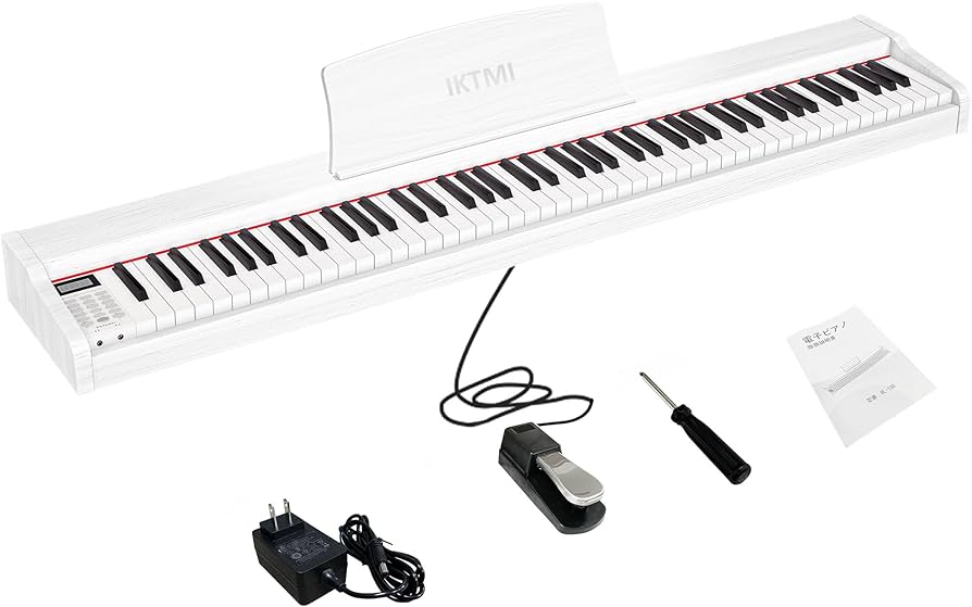 電子ピアノ 88鍵盤 スタンドセット ポータブルMIDI対応 ペダル付ホワイト 楽天市場】キーボードスタンド ピアノ 88鍵盤 Z型 ホワイト 白