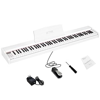 電子ピアノ 88鍵盤 卓上 木製 ポータブルピアノ ペダル付き MIDI対応 Amazon | KIMFBAY 電子ピアノ 88鍵盤 卓上 木製 電子 ピアノ 88