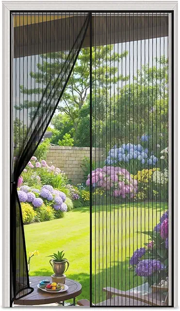 Mosquitera Magnética Reforzada 90x200 cm - Cortina Antimosquitos para Puertas