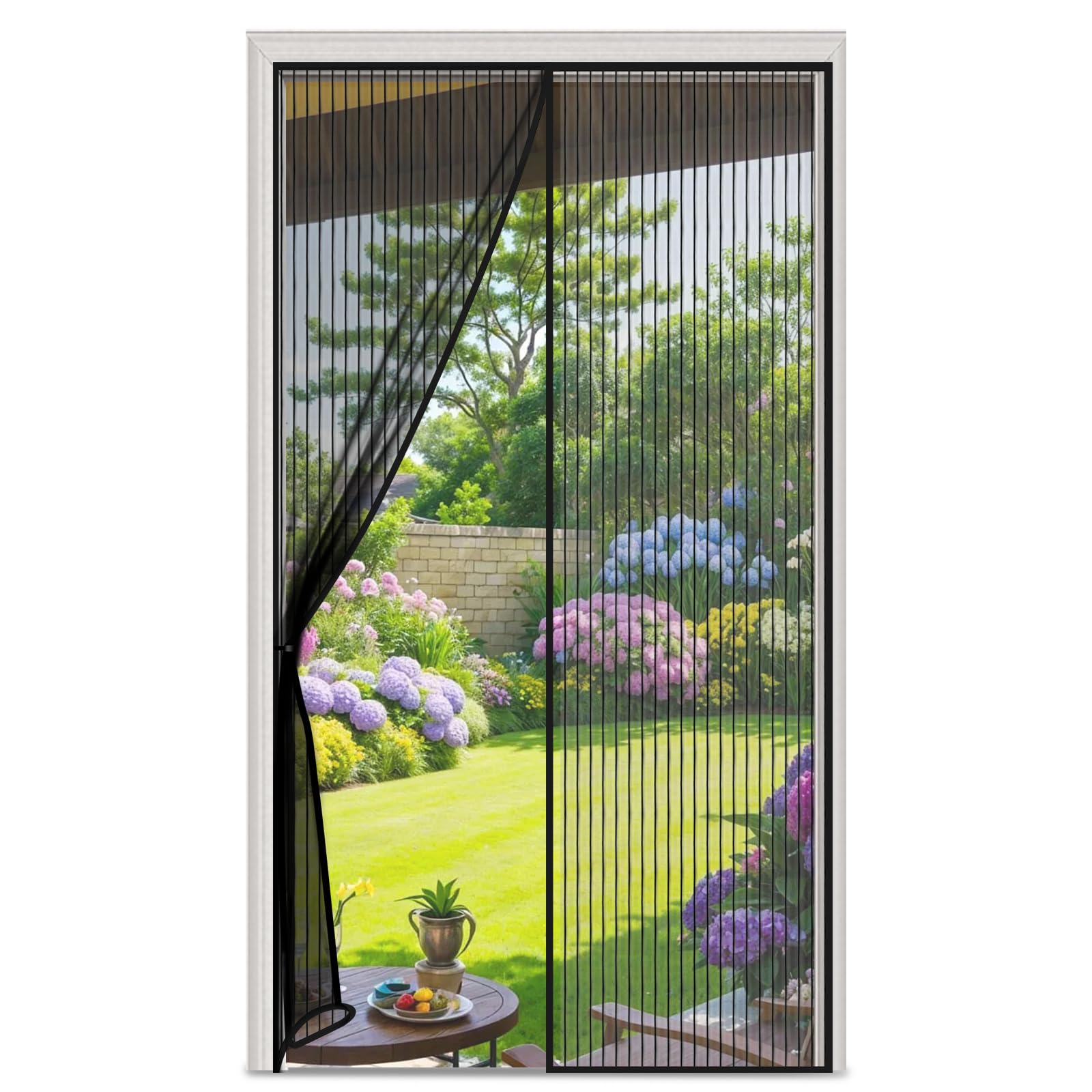 Mosquitera Puerta Magnetica 90 x 200 cm, Mosquiteras Para Puertas Magnética Reforzada, Cortina Mosquitera Puerta Exterior, Puerta de la Terraza Para la Sala de Estar del Balcón