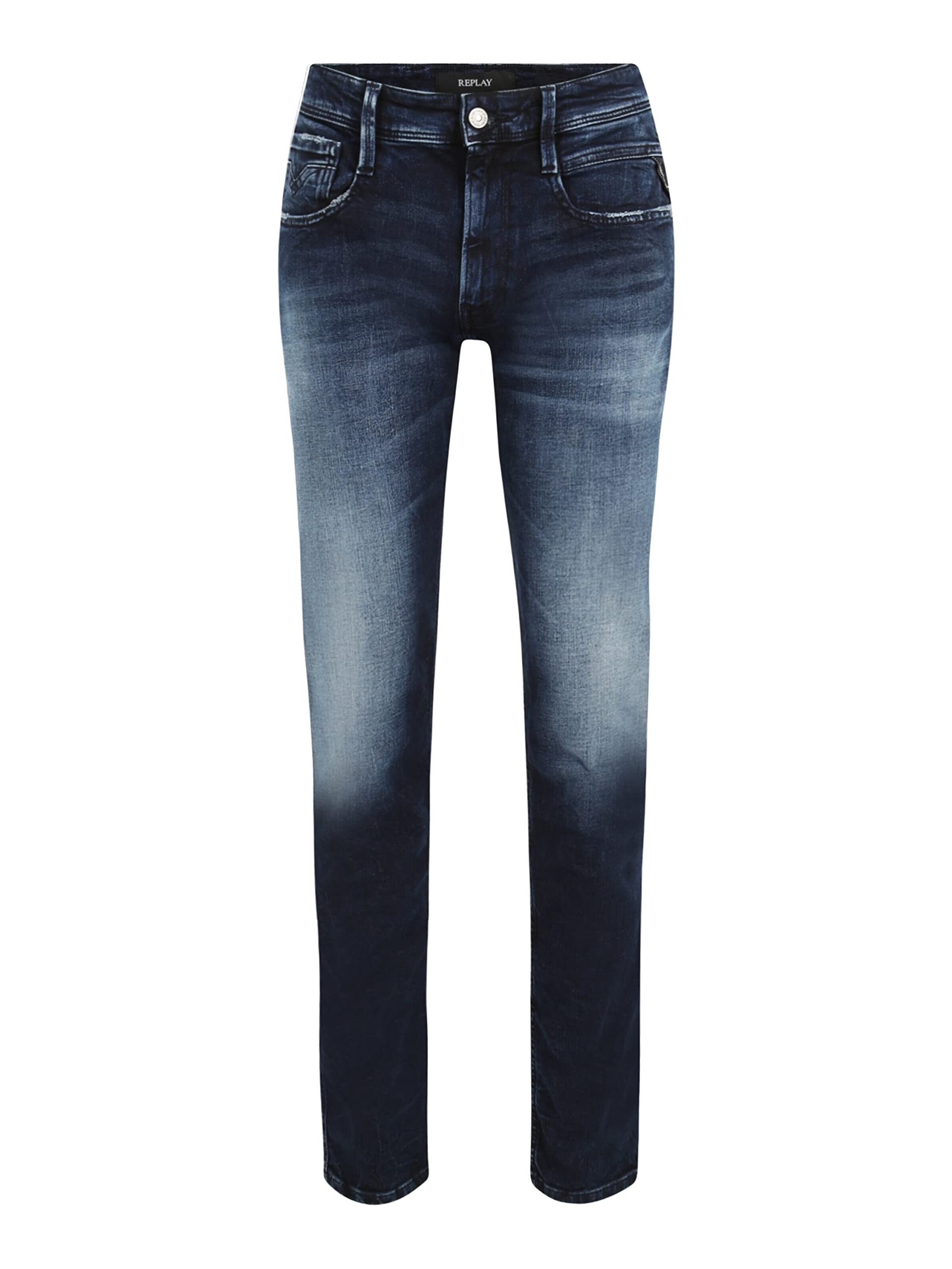 Replay Herren Jeans Anbass Slim-Fit Bio, Dark Blue 007-3 (Blau), 28W / 34L