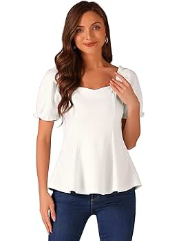 最終値下げ【euw】puff sleeve peplum top 最終値下げ【euw】puff sleeve peplum top