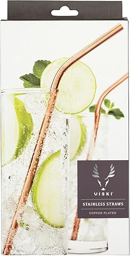 Vista 30 de Pajitas de cóctel doradas de Viski® Oro