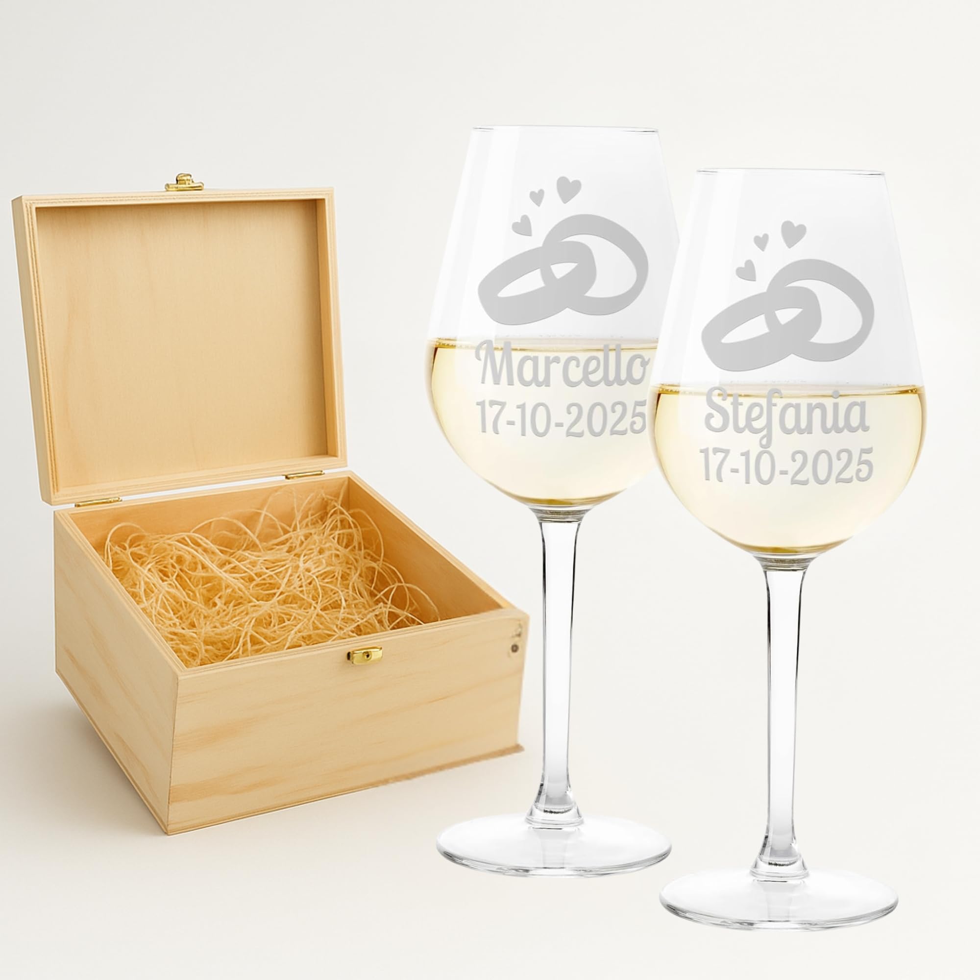 KROSNO Bicchieri da vino bianco e frizzante | Set di 6 bicchieri | Eleganti | Crystal Glass