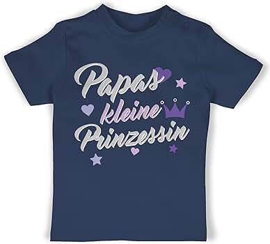 T-Shirt Mädchen - Vatertag - Papas Prinzessin Mit Krone - 104 (3/4