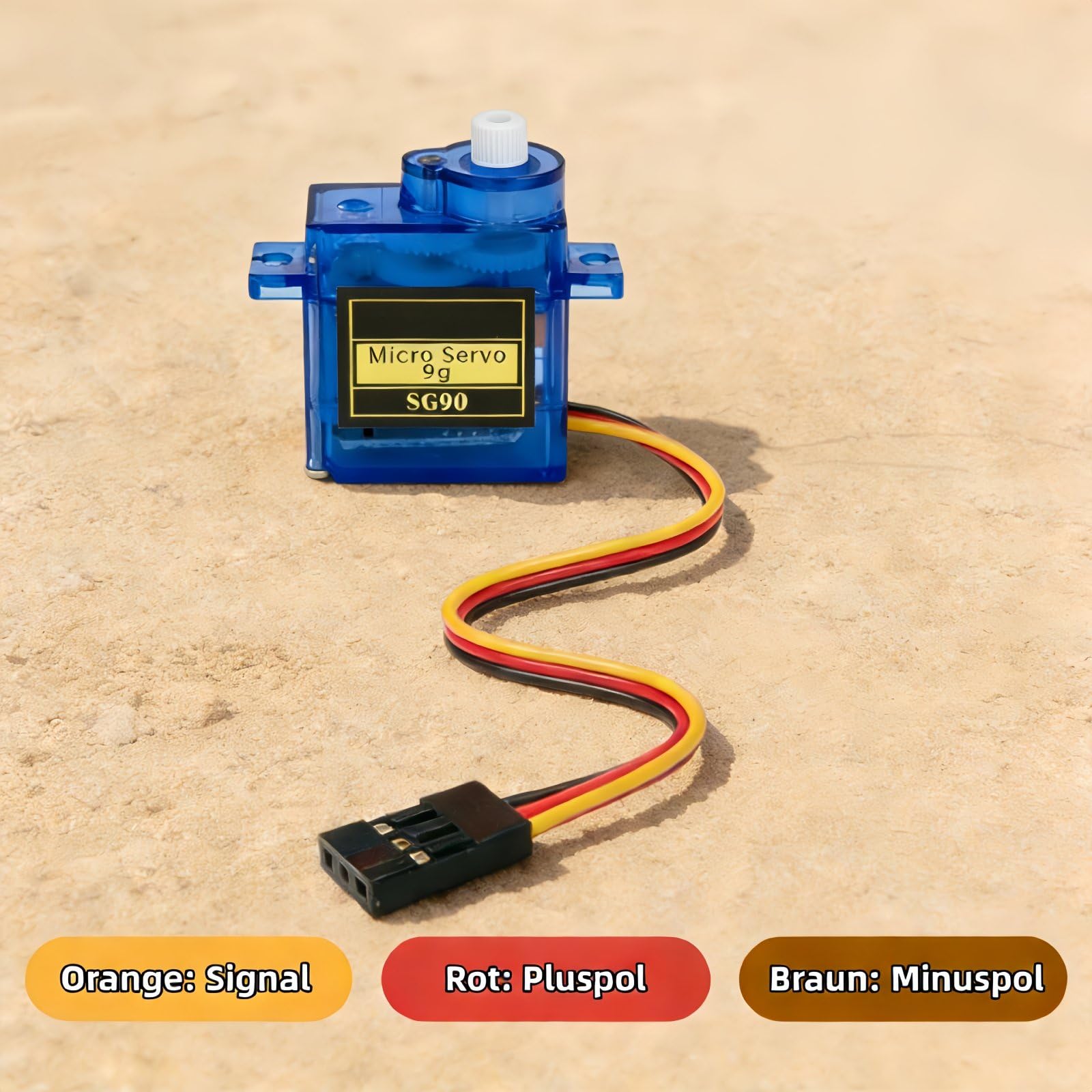 Lot de 12 mini servomoteurs 9G - Pour Arduino - Contrôle avec câble - Pour robot radiocommandé, bras, avion, hélicoptère, bateau