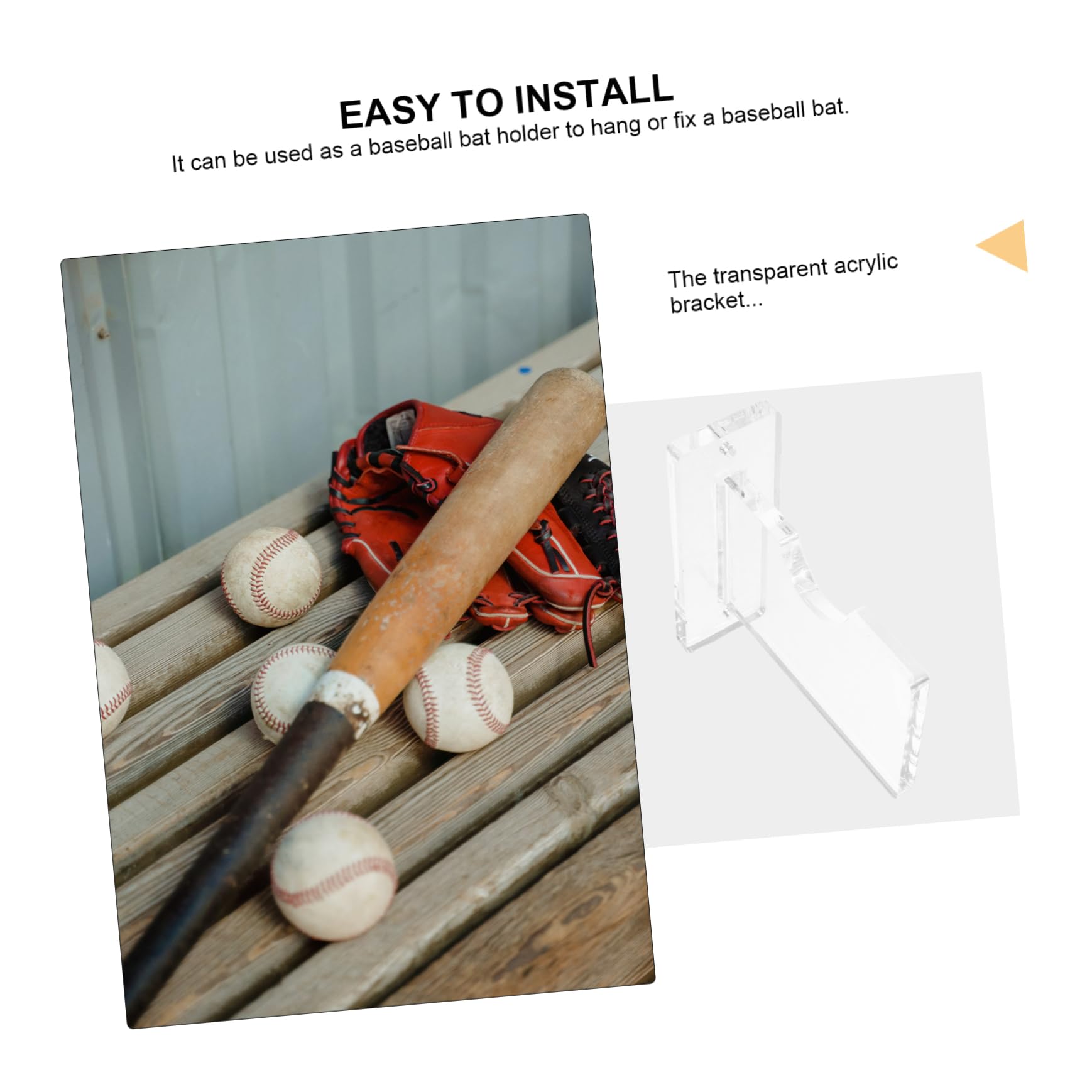 Abaodam Baseball Bat Display Stand Acrylic Storage Rack Bat Storage Rack Baseball Display