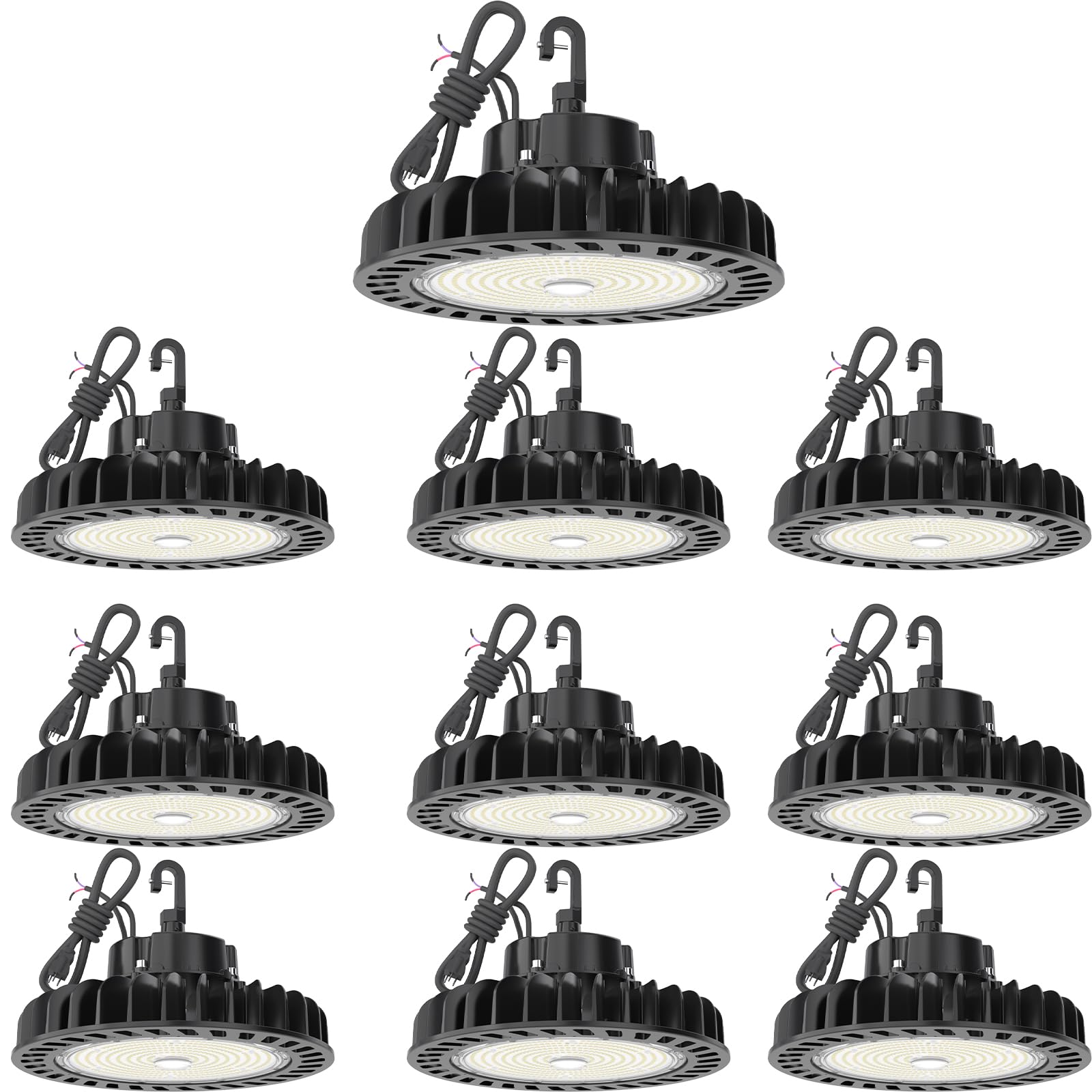 HYPERLITE LED High Bay Light 150W 21 750lm 5000K 1-10V Dimmable UL Listed US Hook 5 Cable Alternative