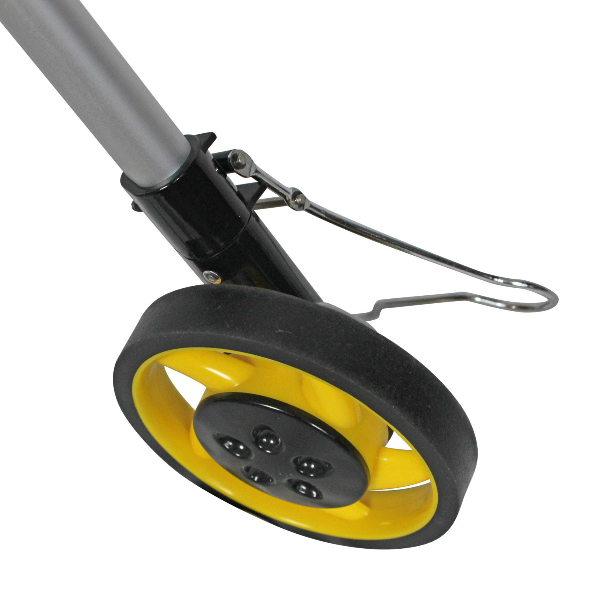 FISHTEC Odomètre à Roue Electronique - Mesure de Distance 0 99,9 km (Ø 16 cm) avec Ecran LCD Manche Télescopique 80 cm Béquille Stabilisation Cadre Aluminium Sac transport