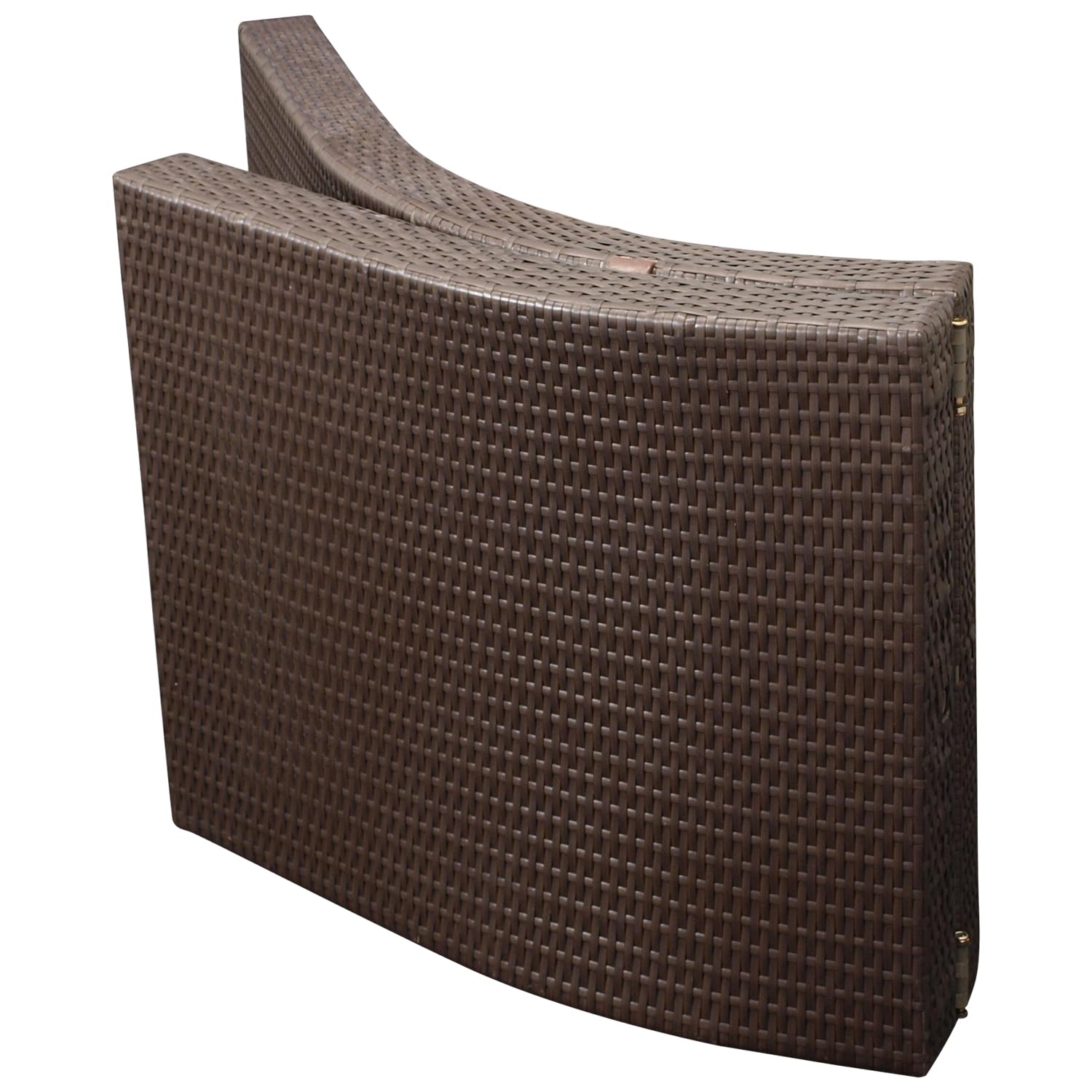 Gartenliege Sonnnliege Piacenza, Polyrattan braun, klappbar, mit Wendeauflage, Outdoor
