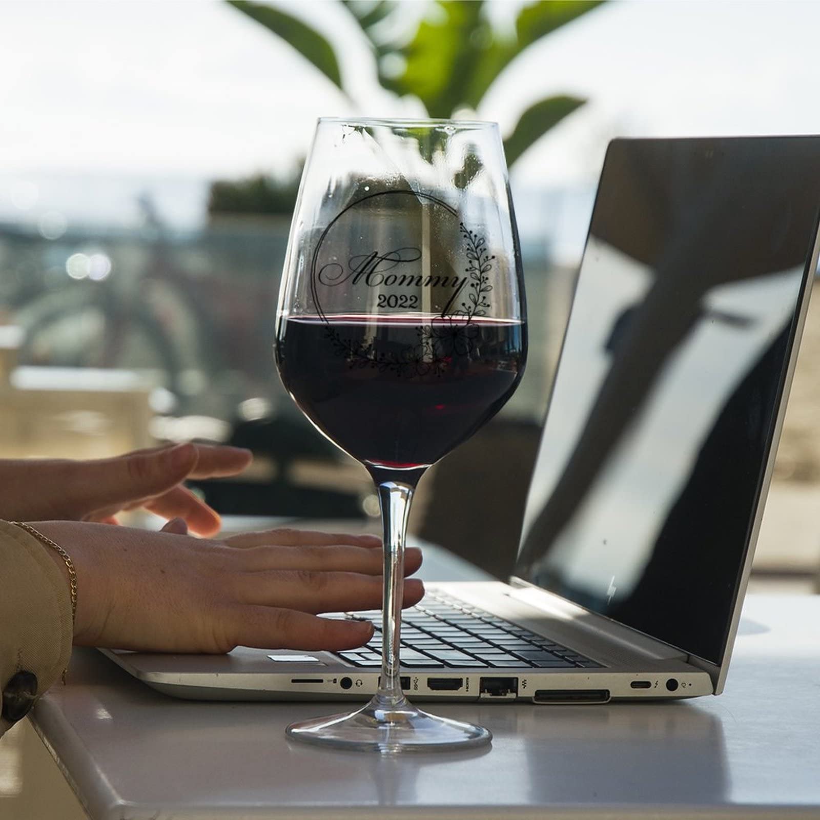 Calice Da Vino Promosso Alla Mamma, Set Di 2 Bicchieri Da Vino Rosso Regalo Perfetto Per San Valentino, Anniversario, Compleanno, 311,8 G - Foto 7
