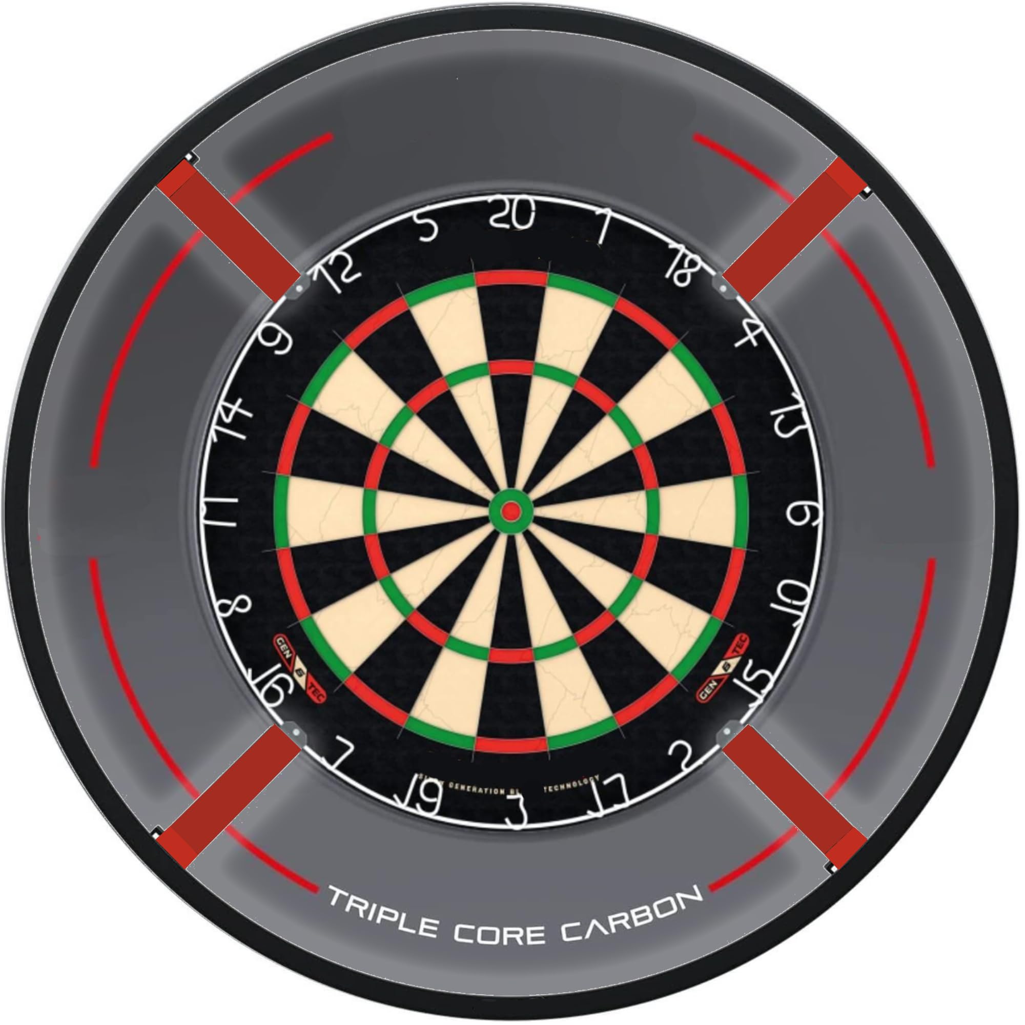 Print It Uk Protective Covers for Dartboard Lighting System Legs & Cameras – Compatible with Target Corona Light – Shock Resistant Guards – Multiple Colour Options (Red)