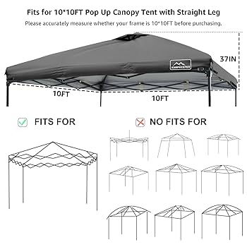 Amazon.com : KAMPKEEPER Replacement Top Pop Up Canopy Tent