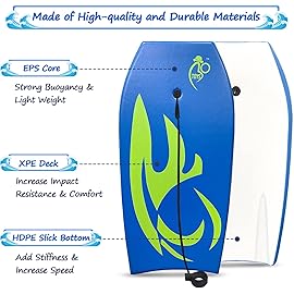 Bo-Toys Body Board Lightweight with EPS Core (Blue, 41-INCH)