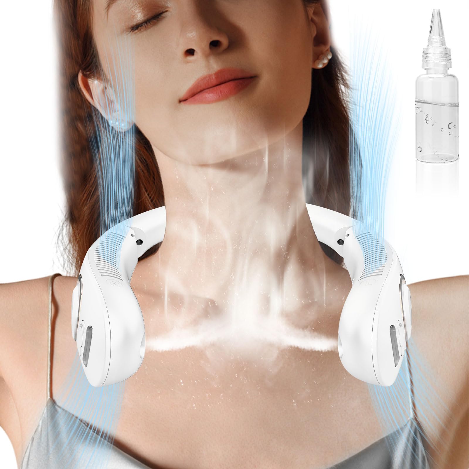 Brumisateur personnel pliable ventilateur de cou rechargeable USB-C