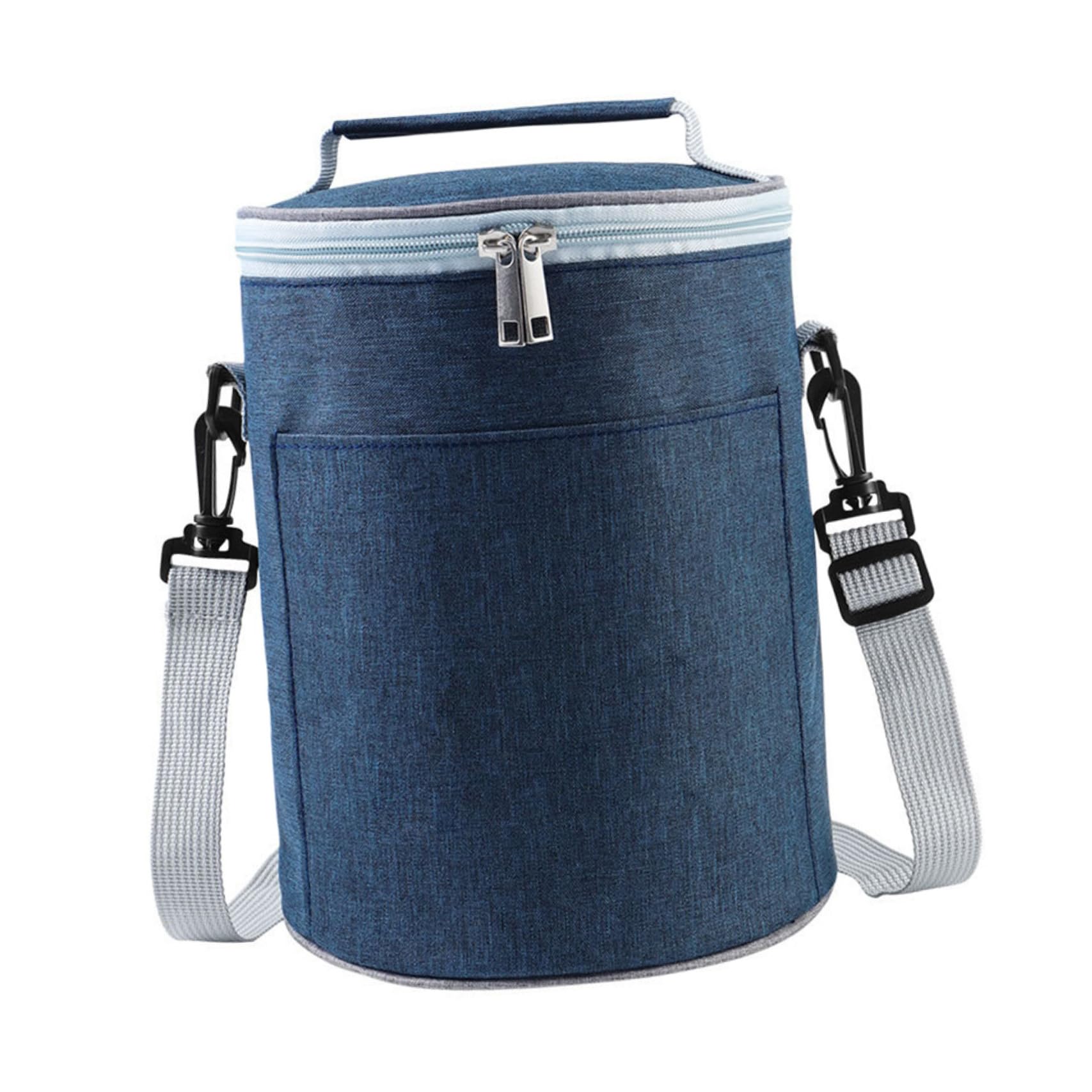 Hemobllo Tragbare Thermotasche aus Oxford Gewebe Isolierte Lunchbag mit Aluminiumfolie Mittelgroße Isoliertasche für Camping und Picknick