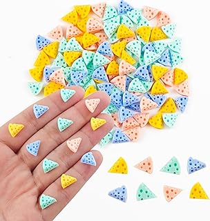 200 Pieces Tiny Cheese for Dollhouse Miniatures Resin Food for Crafts Mini Cheese Decor for Dollhouse Mini Kitchen Fairy Garden Micro Landscaping Decoration