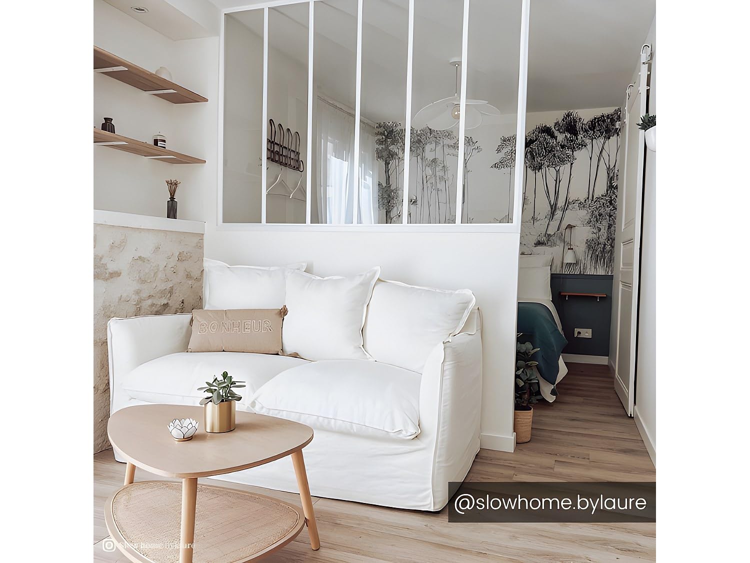 Vente-unique - Verriére Atelier en Aluminium thermolaqué Blanc 180 x 105 cm (L x H) – Bayview
