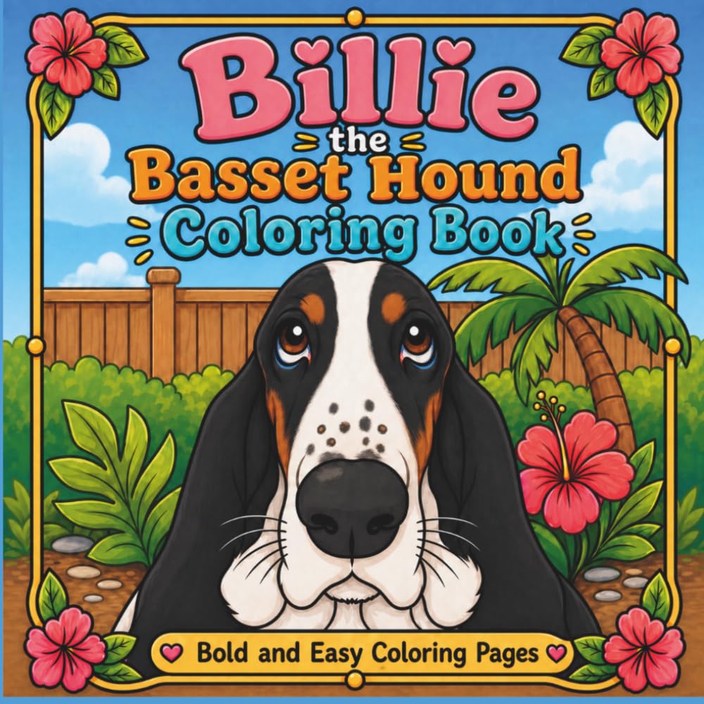 Billie the Basset Hound Coloring Book