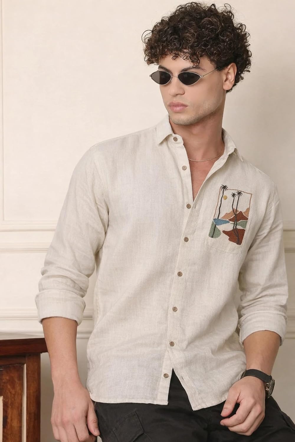 MiraMichi Men's Pure Linen Shirt with Long Sleeve Collared Neck Standard Length and Button Down Closure Type |Shirt's for Men Stylish | Branded Shirt's | Formal Style 3 MiraMichi Men's Pure Linen Shirt with Long Sleeve Collared Neck Standard Length and Button Down Closure Type |Shirt's for Men Stylish | Branded Shirt's | Formal Style - Image 3