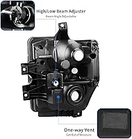 Vista 3 de DWVO - Conjunto de faros delanteros compatibles con Ford Super Duty 2008 2009 2010 08 09 10, lámparas de repuesto, lente transparente, reflector