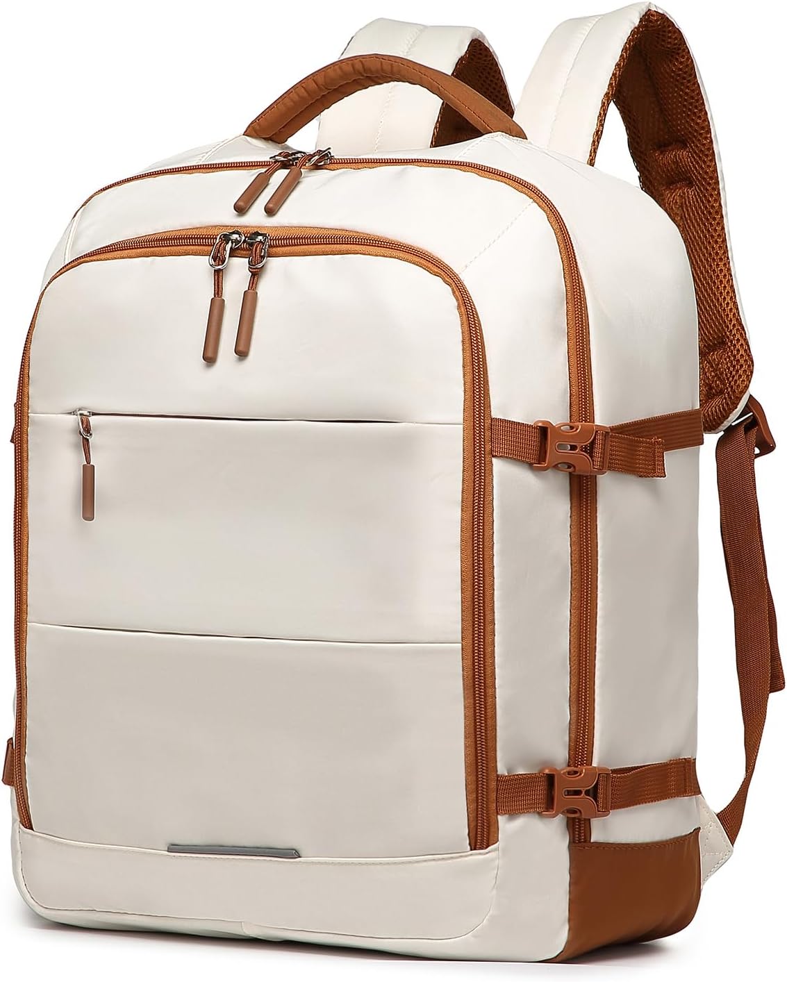 Kono Cabin Travel Backpack 45 x 36 x 20 cm Easyjet Luggage Bag Laptop Weekend Duffel Bag 30L (Beige/Brown)