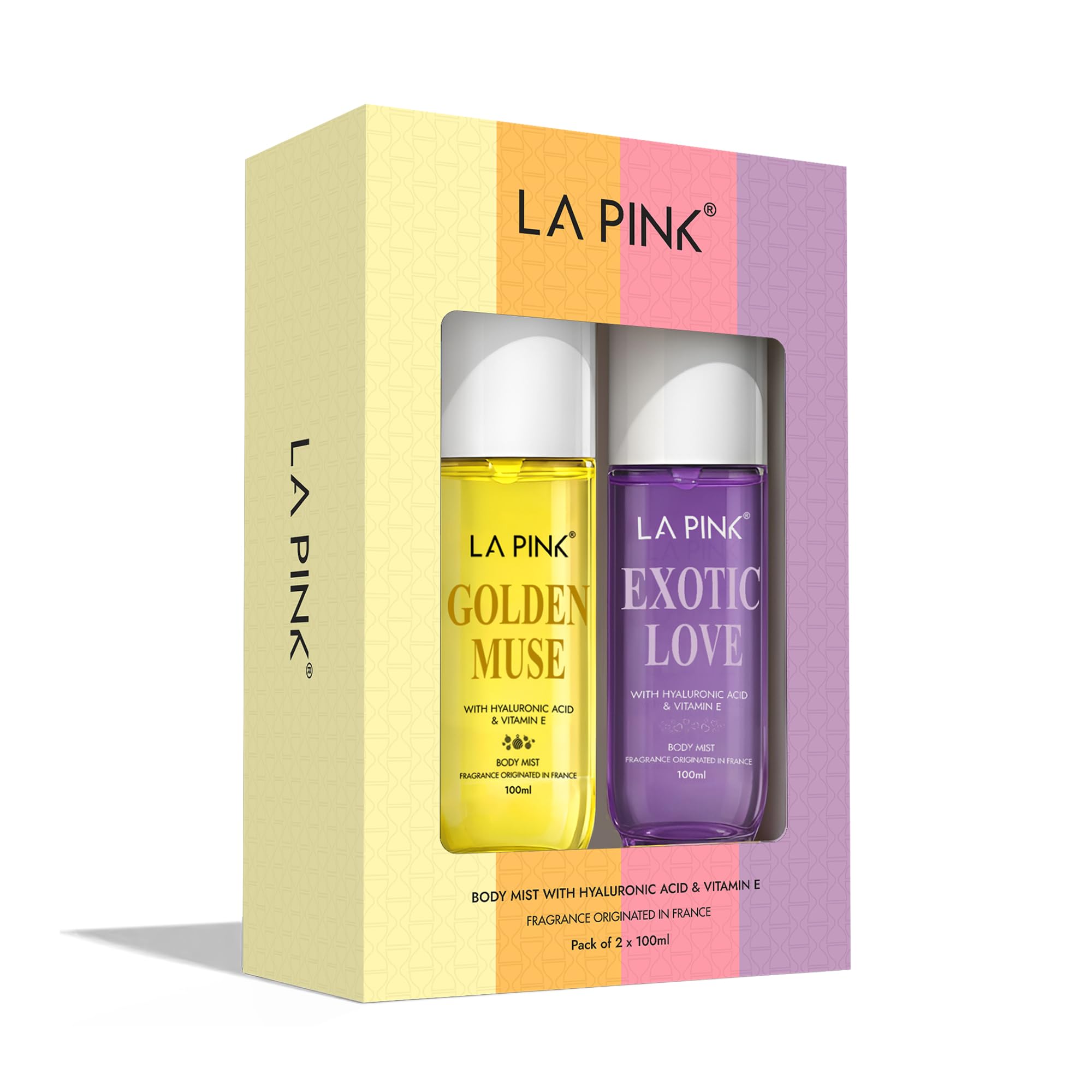 LA PINK Golden Muse & Exotic Love Perfume Body Mist Combo 100ml Each-image-30