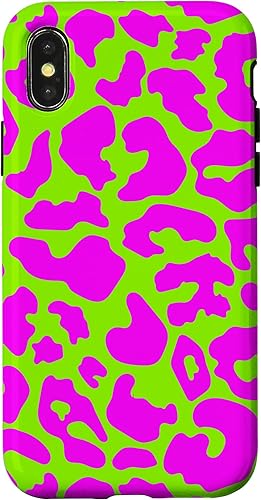 Miniatura 7 de Funda para iPhone 13 Pro Max con diseño de leopardo, guepardo, estilo bohemio, verde lima y rosa