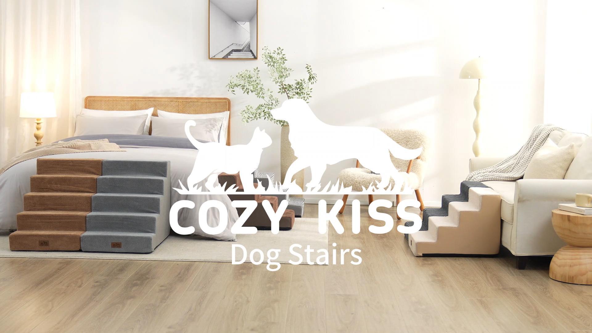 Amazon | COZY KISS 犬 階段 小型犬用 幅広ワイド L 字型 高密度