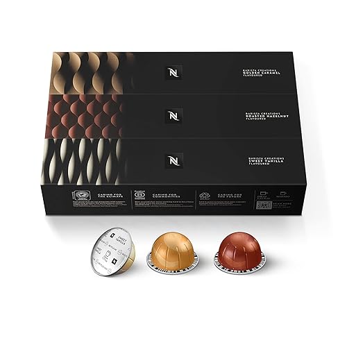 Nespresso Capsules Vertuo, Barista Flavored Pack, Medium Roast Coffee, 30 Count Coffee Pods, Brews 7.8oz. - New Barista Flavored Pack - 30 Count (Pack of 1)