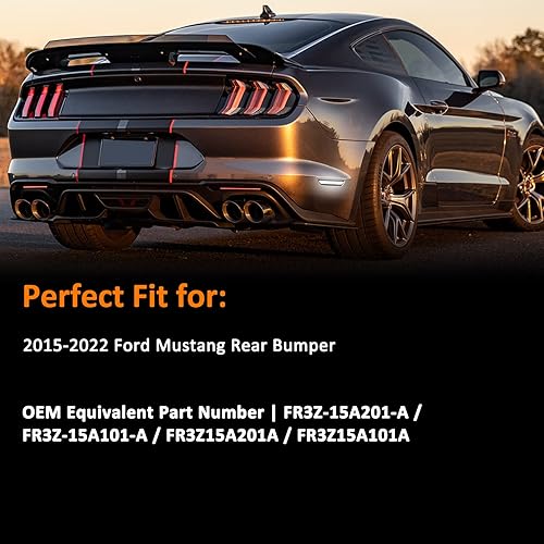 Miniatura 2 de Bestview Accesorios de luces LED de posición laterales traseras para Ford Mustang 2015-2022, doble fila blanca para guardabarros trasero trasero