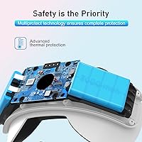 Vista 5 de Head Strap with Battery for MetaOculus Quest 3,6000mAh Fast Charging VR Power,Adjustable Elite Strap Replacement Accessories for OculusMeta Quest 3